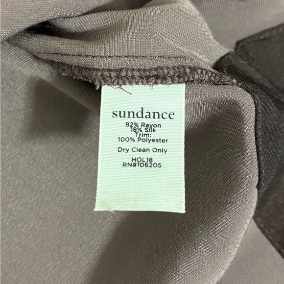 Sundance Size Medium Brown Velvet Short Sleeve Shirt Relaxed Boho Modest Hippie - Picture 6 of 6